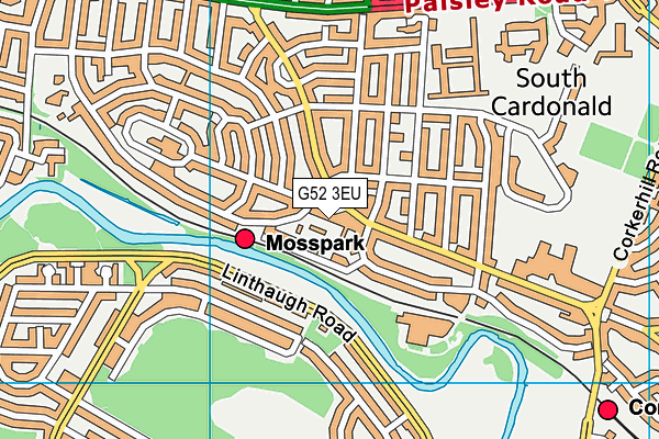 G52 3EU map - OS VectorMap District (Ordnance Survey)