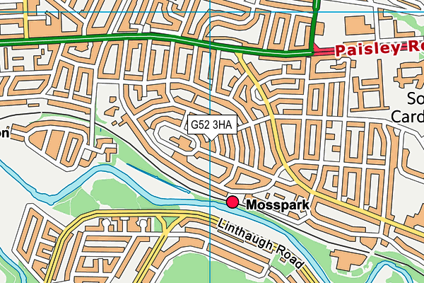 G52 3HA map - OS VectorMap District (Ordnance Survey)