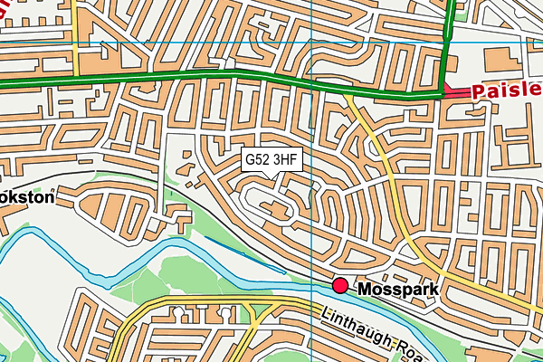 G52 3HF map - OS VectorMap District (Ordnance Survey)