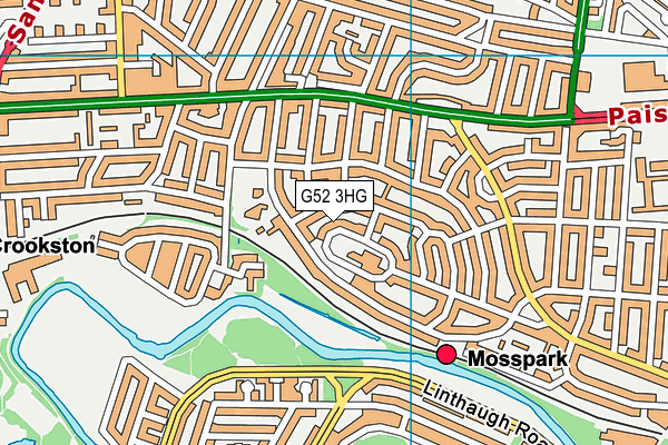 G52 3HG map - OS VectorMap District (Ordnance Survey)