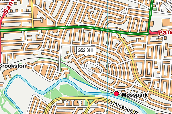 G52 3HH map - OS VectorMap District (Ordnance Survey)