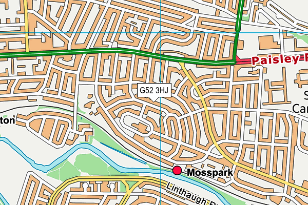 G52 3HJ map - OS VectorMap District (Ordnance Survey)