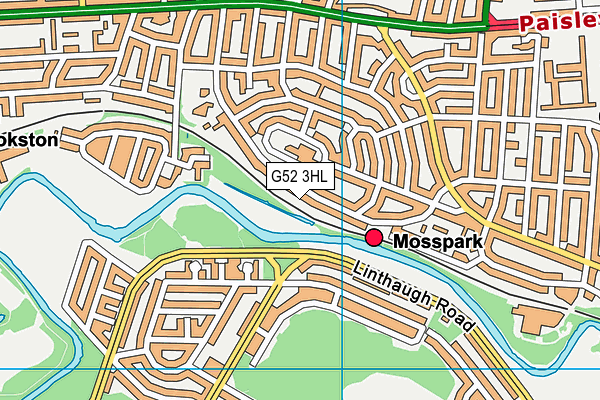 G52 3HL map - OS VectorMap District (Ordnance Survey)