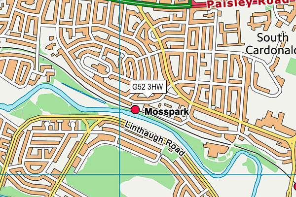 G52 3HW map - OS VectorMap District (Ordnance Survey)