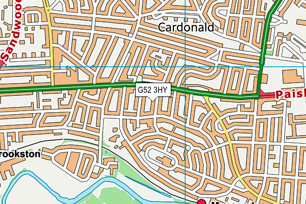 G52 3HY map - OS VectorMap District (Ordnance Survey)