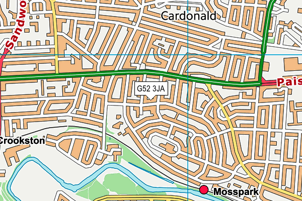 G52 3JA map - OS VectorMap District (Ordnance Survey)