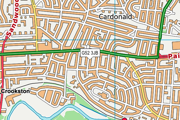 G52 3JB map - OS VectorMap District (Ordnance Survey)