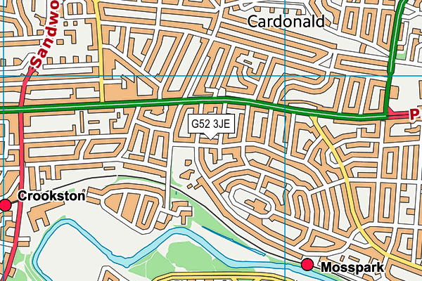 G52 3JE map - OS VectorMap District (Ordnance Survey)