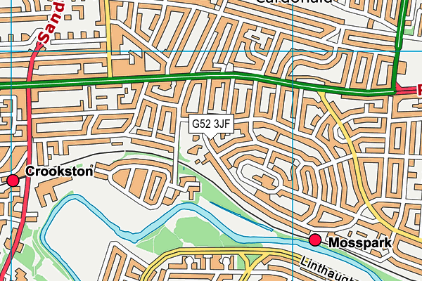 G52 3JF map - OS VectorMap District (Ordnance Survey)