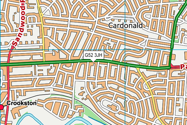 G52 3JH map - OS VectorMap District (Ordnance Survey)