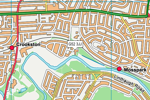 G52 3JJ map - OS VectorMap District (Ordnance Survey)