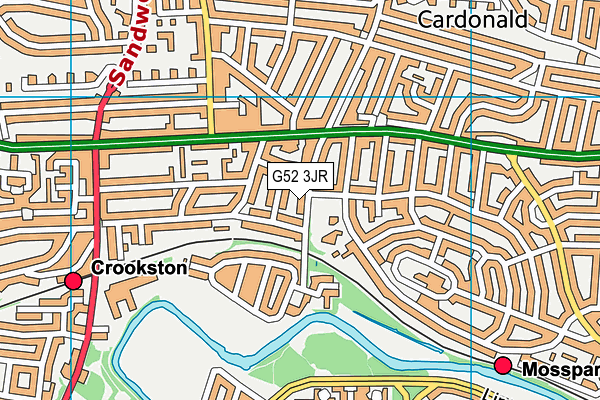 G52 3JR map - OS VectorMap District (Ordnance Survey)