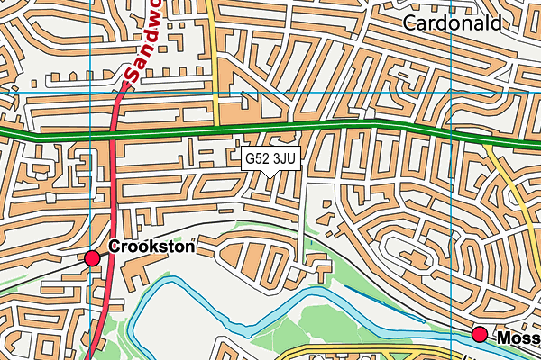 G52 3JU map - OS VectorMap District (Ordnance Survey)