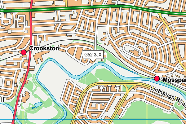 G52 3JX map - OS VectorMap District (Ordnance Survey)