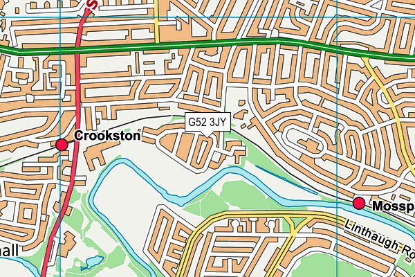 G52 3JY map - OS VectorMap District (Ordnance Survey)