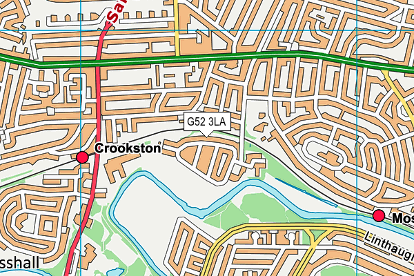 G52 3LA map - OS VectorMap District (Ordnance Survey)