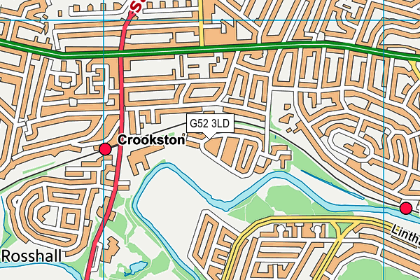 G52 3LD map - OS VectorMap District (Ordnance Survey)