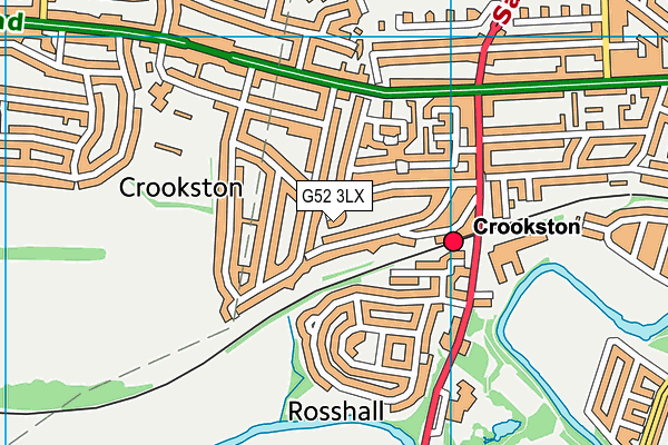 G52 3LX map - OS VectorMap District (Ordnance Survey)