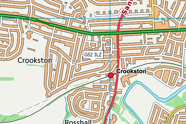 G52 3LZ map - OS VectorMap District (Ordnance Survey)