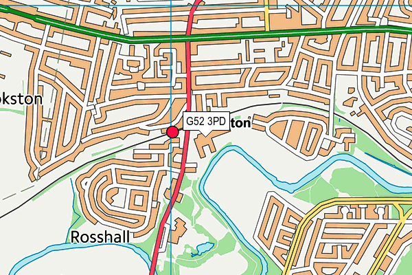 G52 3PD map - OS VectorMap District (Ordnance Survey)