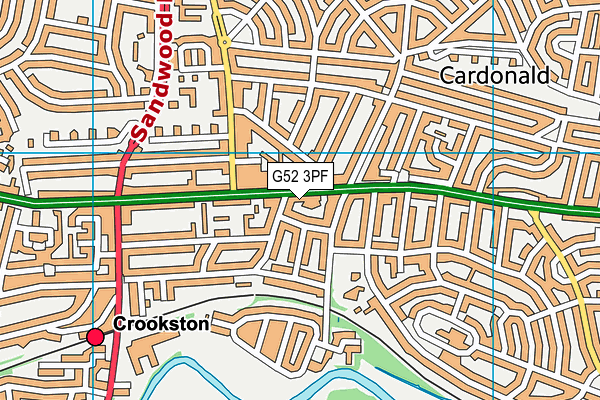 G52 3PF map - OS VectorMap District (Ordnance Survey)