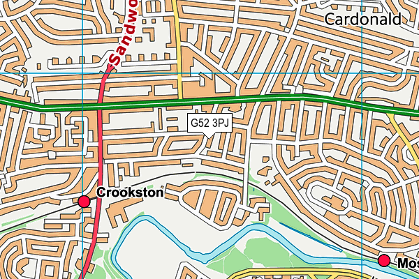 G52 3PJ map - OS VectorMap District (Ordnance Survey)