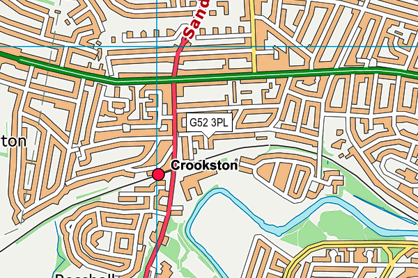 G52 3PL map - OS VectorMap District (Ordnance Survey)