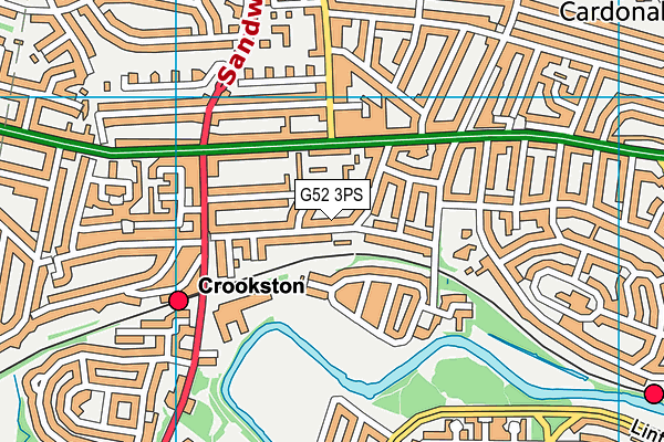 G52 3PS map - OS VectorMap District (Ordnance Survey)