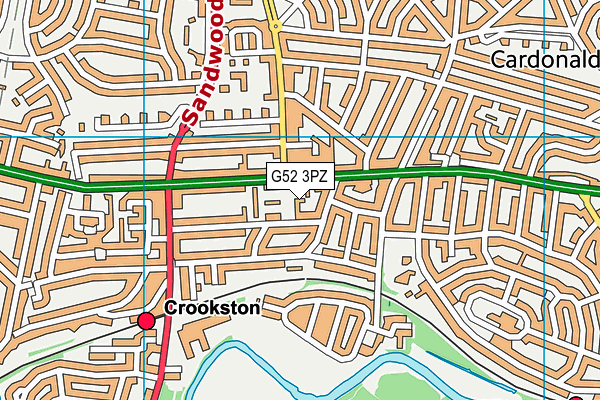 G52 3PZ map - OS VectorMap District (Ordnance Survey)