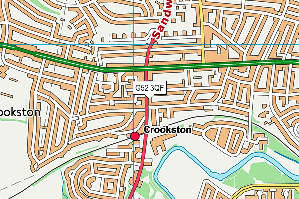 G52 3QF map - OS VectorMap District (Ordnance Survey)