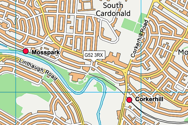 G52 3RX map - OS VectorMap District (Ordnance Survey)