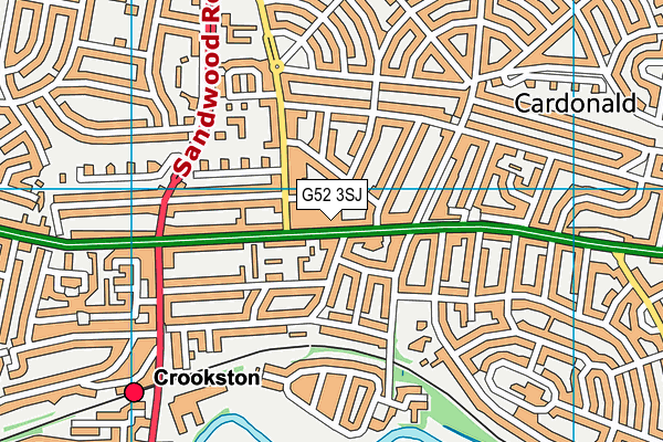 G52 3SJ map - OS VectorMap District (Ordnance Survey)