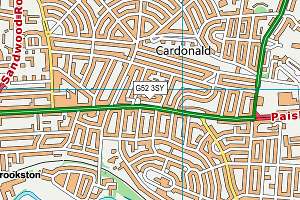 G52 3SY map - OS VectorMap District (Ordnance Survey)