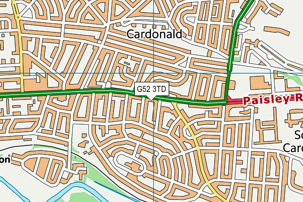 G52 3TD map - OS VectorMap District (Ordnance Survey)