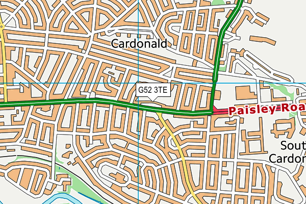 G52 3TE map - OS VectorMap District (Ordnance Survey)