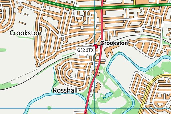 G52 3TX map - OS VectorMap District (Ordnance Survey)