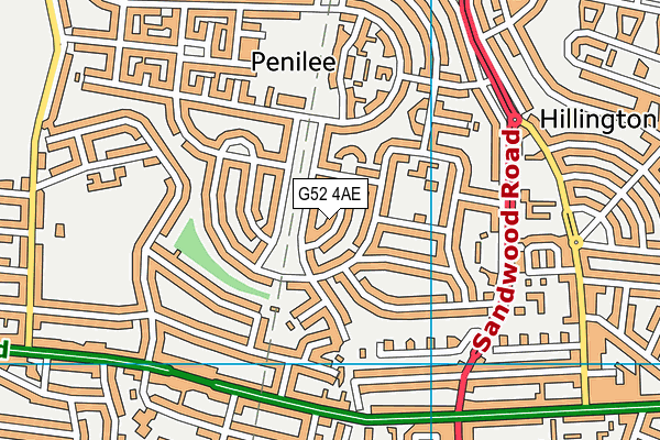 G52 4AE map - OS VectorMap District (Ordnance Survey)