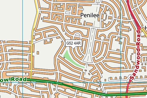 G52 4AR map - OS VectorMap District (Ordnance Survey)