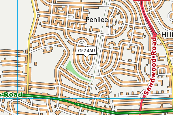 G52 4AU map - OS VectorMap District (Ordnance Survey)