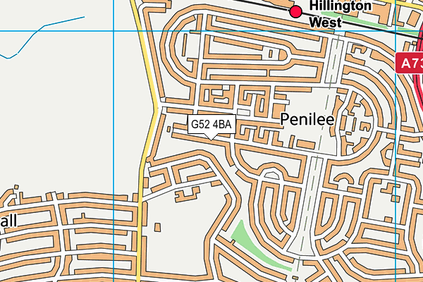 G52 4BA map - OS VectorMap District (Ordnance Survey)