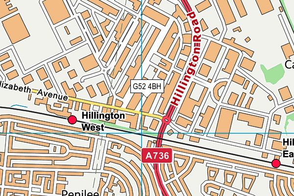 G52 4BH map - OS VectorMap District (Ordnance Survey)