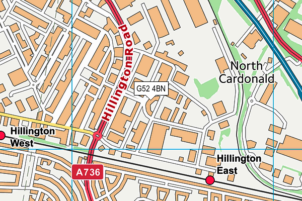 G52 4BN map - OS VectorMap District (Ordnance Survey)