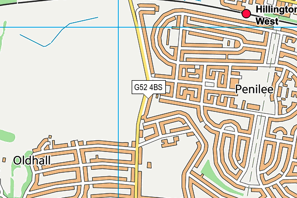 G52 4BS map - OS VectorMap District (Ordnance Survey)