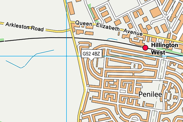 G52 4BZ map - OS VectorMap District (Ordnance Survey)