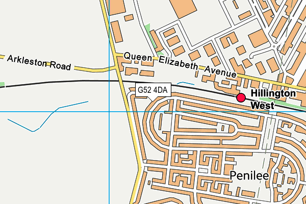 G52 4DA map - OS VectorMap District (Ordnance Survey)