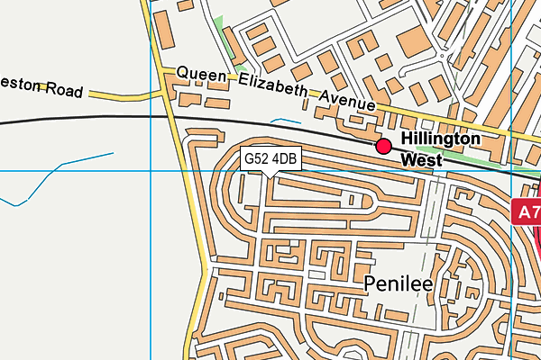 G52 4DB map - OS VectorMap District (Ordnance Survey)