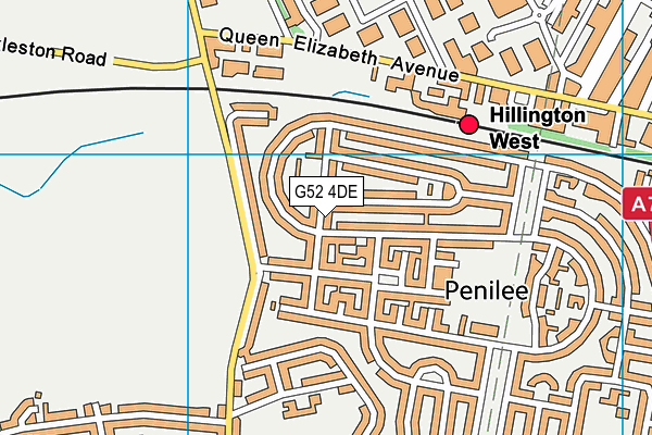 G52 4DE map - OS VectorMap District (Ordnance Survey)