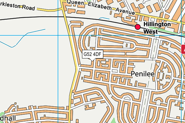 G52 4DF map - OS VectorMap District (Ordnance Survey)