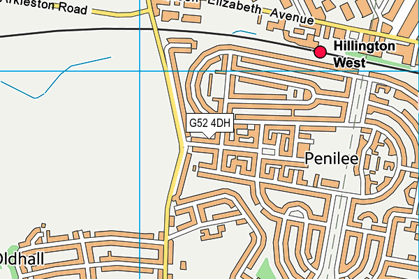 G52 4DH map - OS VectorMap District (Ordnance Survey)