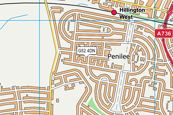 G52 4DN map - OS VectorMap District (Ordnance Survey)